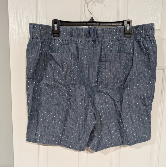 Talbots Chambray with White Polka Dots Casual Shorts in 16 - Picture 6 of 11